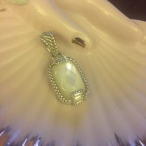 Judith Ripka Sterling Silver CZ Enhancer Pendant